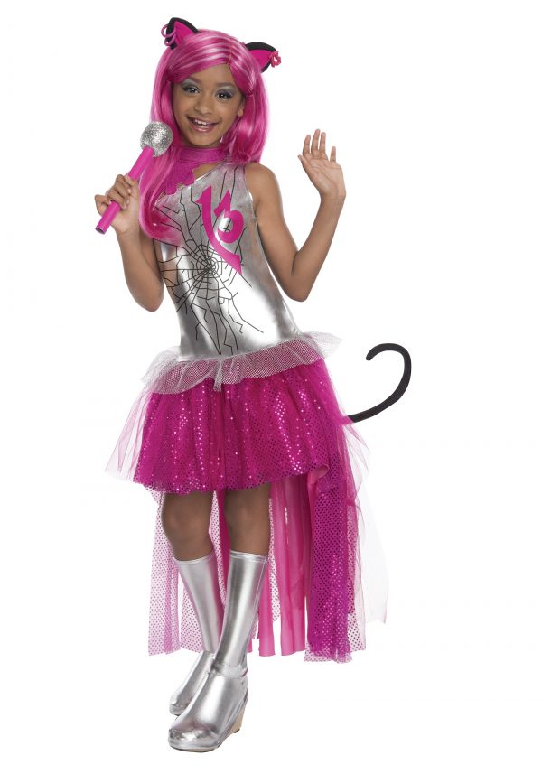 Fantasia infantil monster high Catty Noir – Kids Catty Noir Girls Monster Costume With Wig