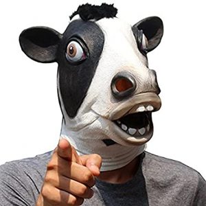 Máscara de animal de cabeça de vaca para adultos-Cow head animal mask for adults