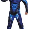 Fantasia de músculo espartano azul para meninos-Boys Blue Spartan Muscle Costume Halo
