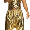 Calças à fantasia masculina de ouro do Rubie’s MC Hammer –  Rubie’s MC Hammer gold men’s costume pants