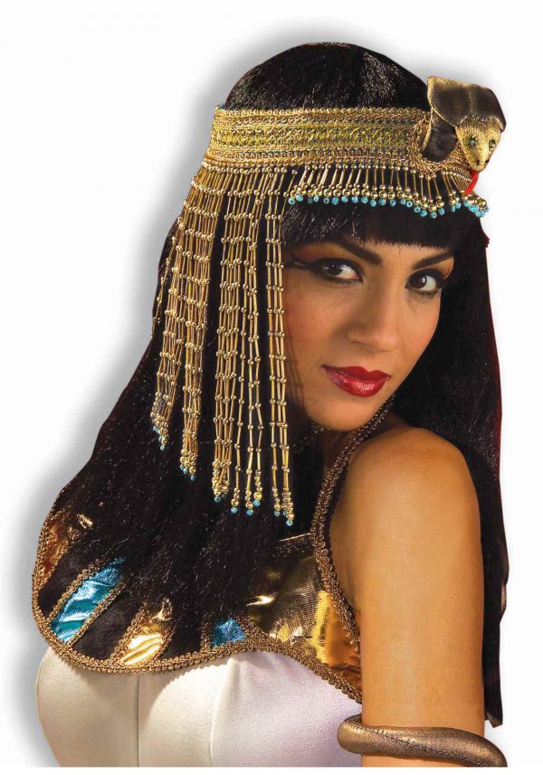 Faixa de cabeça de cobra com cercadura Cleópatra – Cleopatra Beaded Snake Headband