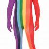 Fantasia Macacão masculino arco-íris adulto – Adult Rainbow Men Bodysuit