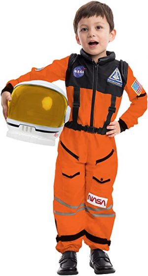 Fantasia Piloto de astronauta da NASA laranja –  Orange NASA Astronaut Pilot Costume