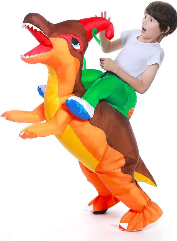 Fantasia de dinossauro inflável para crianças – Inflatable Dinosaur Costume for Kids