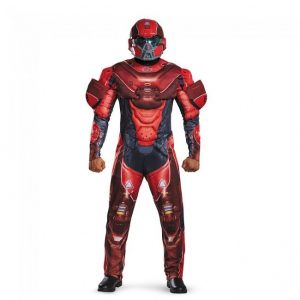 Fantasia de homem adulto vermelho espartano – Adult Red Spartan Muscle Men Costume