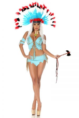 Fantasia de mulher nativa americana para adultos sexy – Adult Tomahawk Native American Women Costume