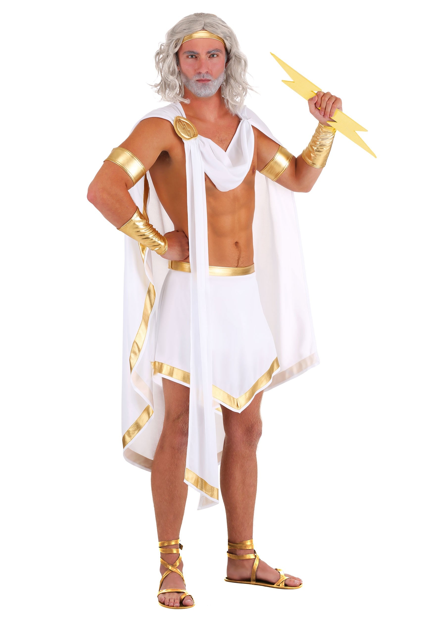 prototype Vibrate Migration Fantasia sexy masculino de Zeus - Men's Zeus Costume