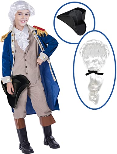 fantasia infantil colonial George Washington –  colonial children’s costume George Washington