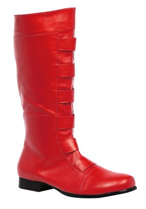 Botas de super-heróis vermelhas para adultos – Adult Red Superhero Boots