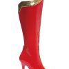 Botas super-heróis sexy vermelhas e douradas – Sexy Red and Gold Superhero Boots