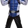 Fantasia Blue Ranger Beast Morphers – Disguise Blue Ranger Beast Morphers Toddler Muscle Costume