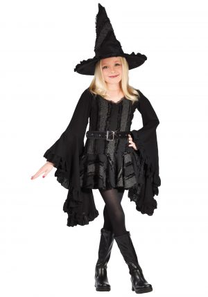 Fantasia de Bruxa negra para meninas – Black Witch Girls Costume