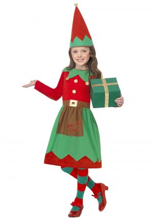 Fantasia de ajudante de Papai Noel infantil – Girls Santa’s Little Helper Costume