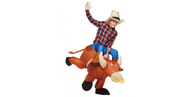 Fantasia de toureiro inflável –  Kids Inflatable Ride On Bull Costume