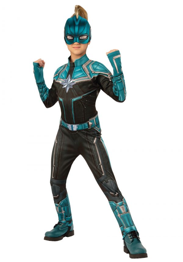 Fantasia feminino de luxo Captã Marvel Kree Suit -Captain Marvel Kree Suit Deluxe Girls Costume