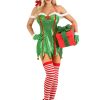 Fantasia feminino sexy de elfo com brilho verde – Women’s Sexy Green Glitter Elf Costume