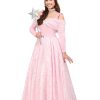 Fantasia feminino vestido de bruxa rosa deluxe – Women’s Deluxe Pink Witch Dress Costume