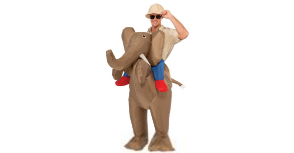 Fantasia inflável de elefante para adultos – Adult Ride Elephant Inflatable Costume