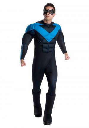 Fantasia masculino Deluxe Asa Noturna  – Deluxe Nightwing Men’s Costume