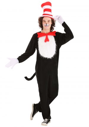 Fantasia para Adultos Dr. Seuss Gato no Chapéu – Dr. Seuss Cat in the Hat Adult Costume