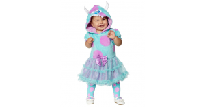 Fantasia  vestido de bebê Sulley Monstros Inc. -Baby Sulley Dress Costume  Monsters Inc.