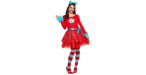 Fantasia  vestido de tutu para adulto Dr. Seuss – Adult Thing Tutu Dress Costume Dr. Seuss