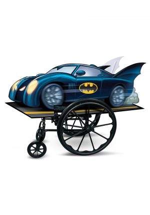 capa adaptável para cadeira de rodas do Batman – Adaptive Batman Wheelchair Cover Costume