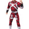 Fantasia Deluxe Red Guardian para homens – Red Guardian Deluxe Costume for Men