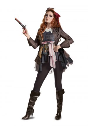 Fantasia Deluxe Senhoras Capitão Jack Sparrow – Ladies Captain Jack Sparrow Deluxe Costume