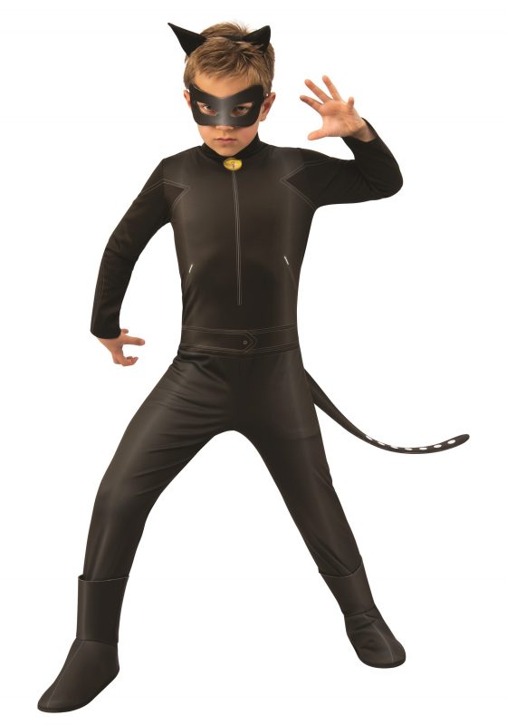 Crianças Black Cat Noir Costume Boys Kitty Halloween Fantasia Roupa de  Vestido