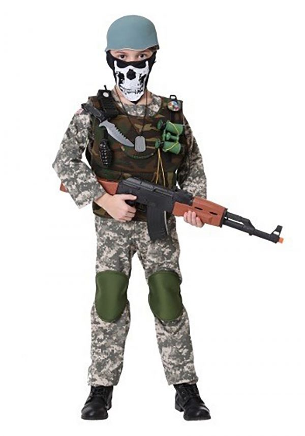 Fantasia de  camuflagem para meninos – Boys Camo Trooper Costume