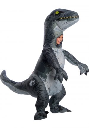 Fantasia de criança inflável de Velociraptor Jurassic World 2 – Inflatable Blue Velociraptor Jurassic World 2 Child Costume