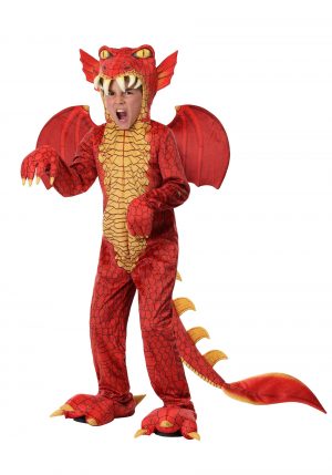 Fantasia de dragão vermelho de luxo infantil – Child’s Deluxe Red Dragon Costume