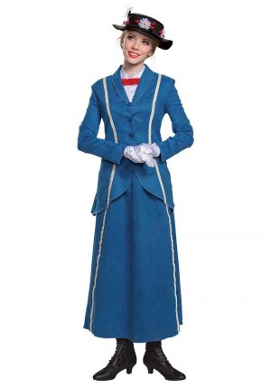 Fantasia feminino com casaco azul Mary Poppins – Women’s Mary Poppins Blue Coat Costume