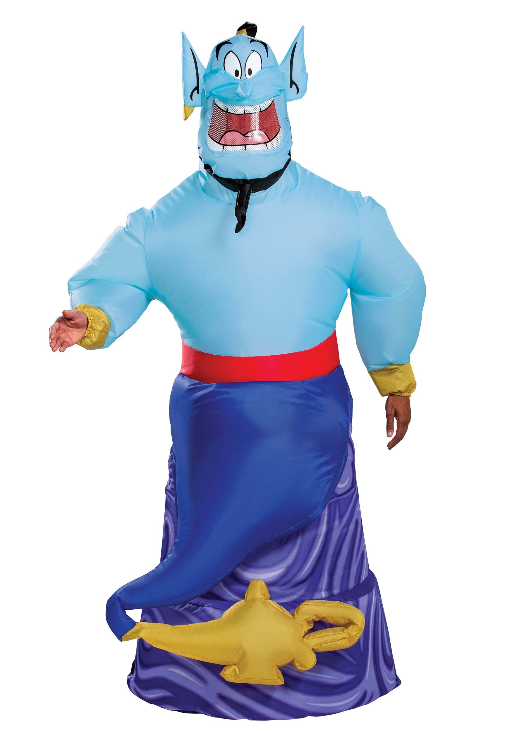 Fantasia inflável de gênio adulto de Aladdin - Aladdin (Animated) Adult  Genie Inflatable Costume
