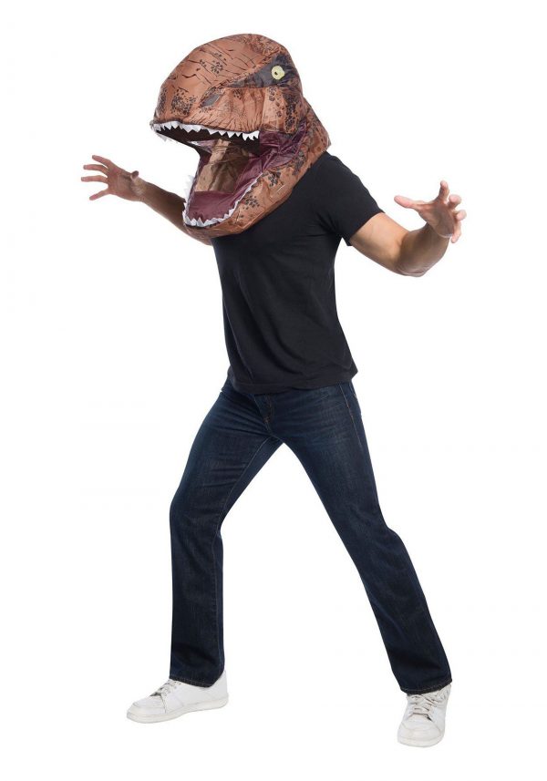 Mascara T-Rex inflável do Jurassic World adulto – Adult Jurassic World Inflatable T-Rex Head