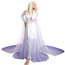 Fantasia Mulher Deluxe Princesa Elsa  – Cosplay.fm Women’s Deluxe Princess Elsa Queen Cosplay Dress Elsa Cosplay Gown Costume