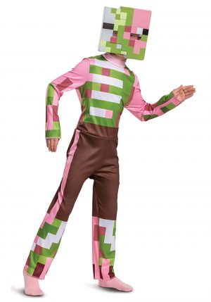 Fantasia clássico infantil Minecraft Zombie Pigman – Kids Minecraft Zombie Pigman Classic Costume