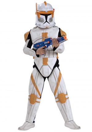 Fantasia de Clone Deluxe Trooper Commander Cody para meninos – Boys Deluxe Clone Trooper Commander Cody Costume