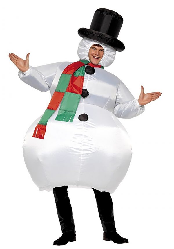 Fantasia de boneco de neve inflável para adultos- Inflatable Snowman Costume for Adults