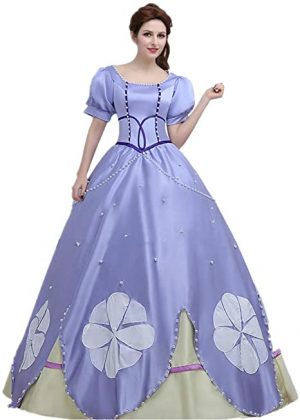 Fantasia de cosplay de princesa Sofia HEYUHECOS – HEYUHECOS Princess Sofia Cosplay Costume Halloween Princess