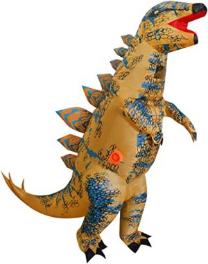 Fantasia de dinossauro inflável para crianças, T-Rex Skeleton Stegosaurus – Inflatable Dinosaur Costume for Kids, T-Rex Skeleton Stegosaurus