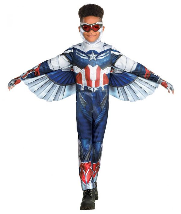 Fantasia de falcão para crianças Marvel, o falcão e o soldado invernal – Falcon Costume for Kids – Marvel The Falcon and the Winter Soldier