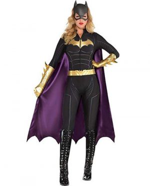 Fantasia de macacão feminino Batgirl Batman – Womens Batgirl Jumpsuit Costume – Batman