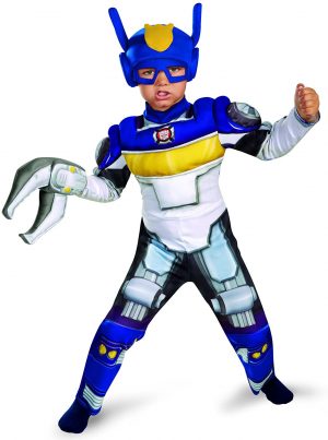 Fantasia  de músculos para criança de Boy’s Transformers Chase Rescue Bots – Boy’s Transformers Chase Rescue Bots Toddler Muscle Costume,