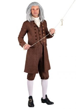 Fantasia Colonial Benjamin Franklin Masculino Plus Size – Men’s Plus Size Colonial Benjamin Franklin Costume