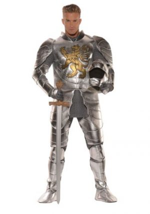 Fantasia de Cavaleiro de Armadura Brilhante Plus Size – Men’s Plus Size Knight in Shining Armor Costume