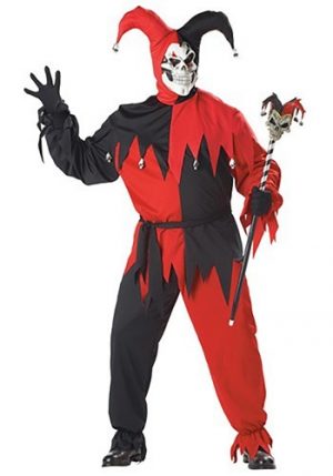 Fantasia de bobo do mal tamanho plus size – Plus Size Evil Jester Costume