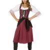 Fantasia de mulher pirata da Borgonha Plus Size – Plus Size Burgundy Pirate Wench Costume
