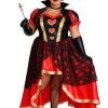 Fantasia feminina Dama de Copas Plus Size – Plus Size Women’s Dark Queen of Hearts Costume